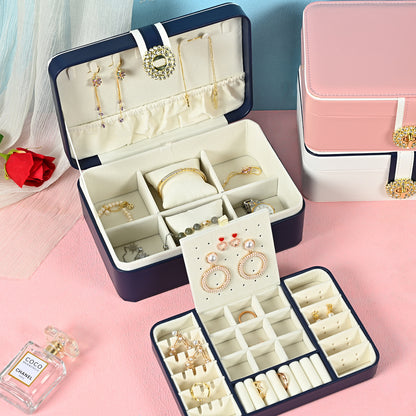 PU Leather Jewelry Organizer Box