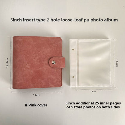 PU Leather Loose-Leaf Photo Album with Inner Pockets