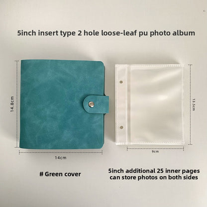 PU Leather Loose-Leaf Photo Album with Inner Pockets