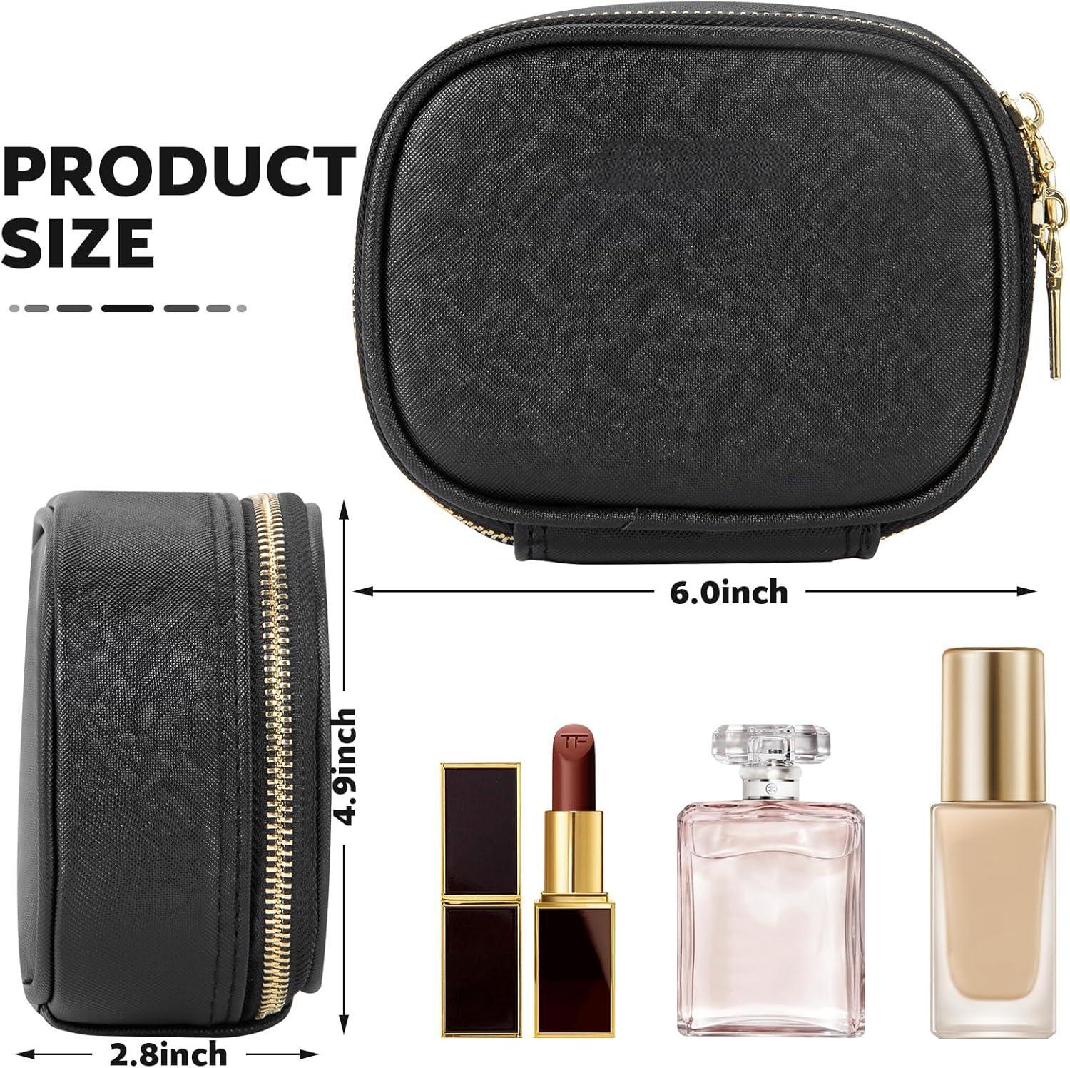 PU Leather Makeup Case with Mirror and Light
