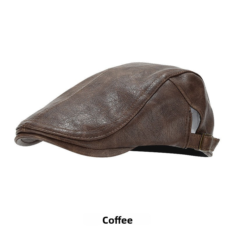 PU Leather Retro Painter Hat
