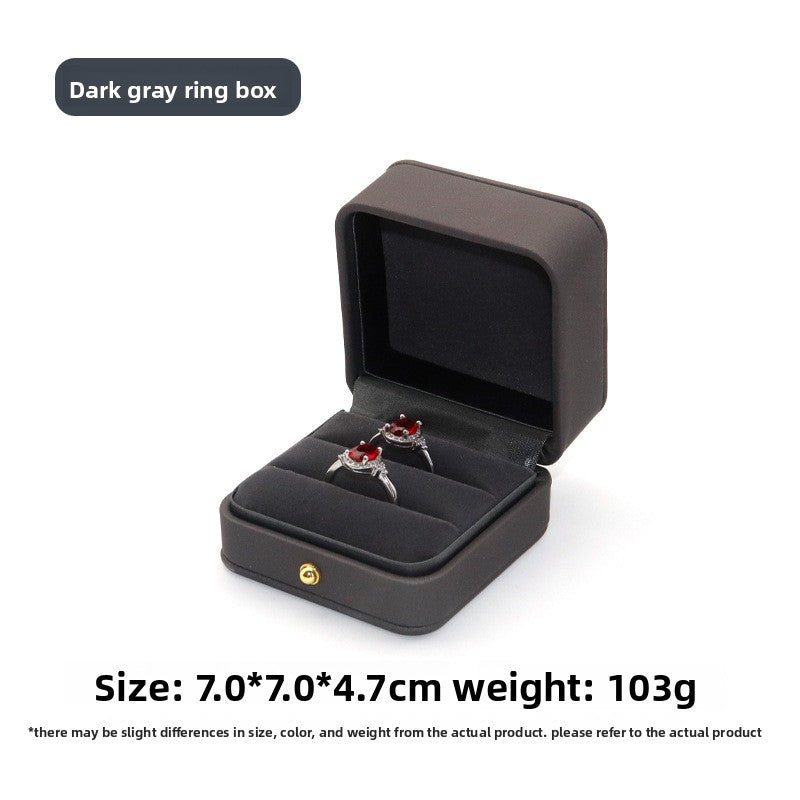 PU leather rounded corner jewelry box