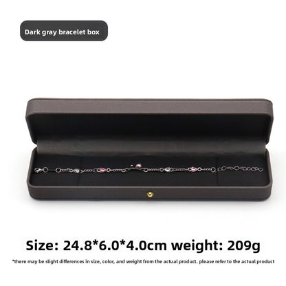 PU leather rounded corner jewelry box