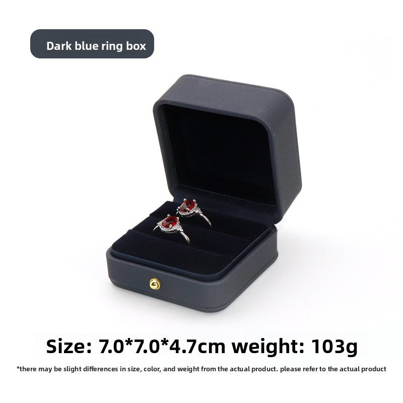 PU leather rounded corner jewelry box