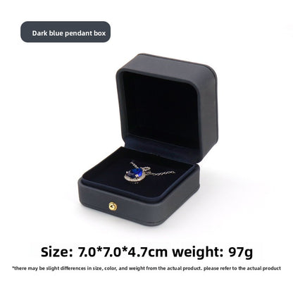 PU leather rounded corner jewelry box