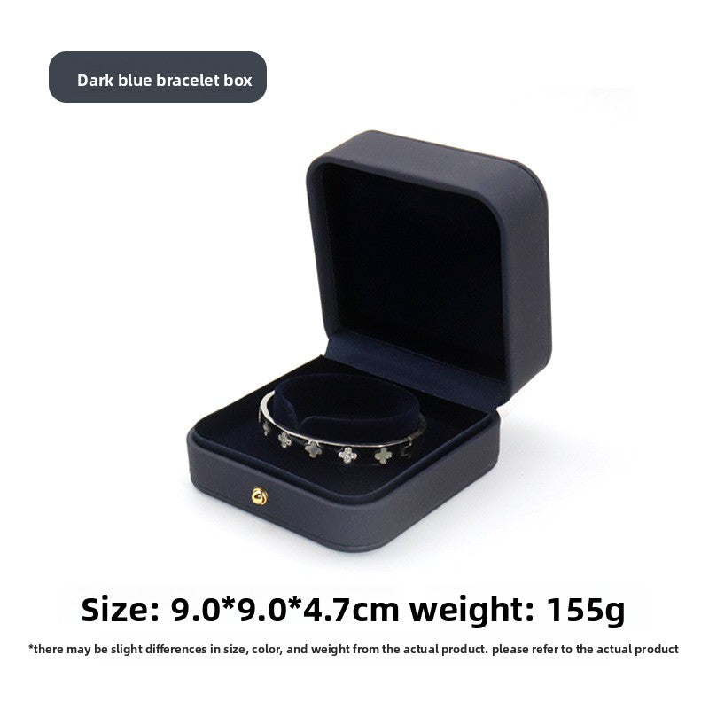 PU leather rounded corner jewelry box