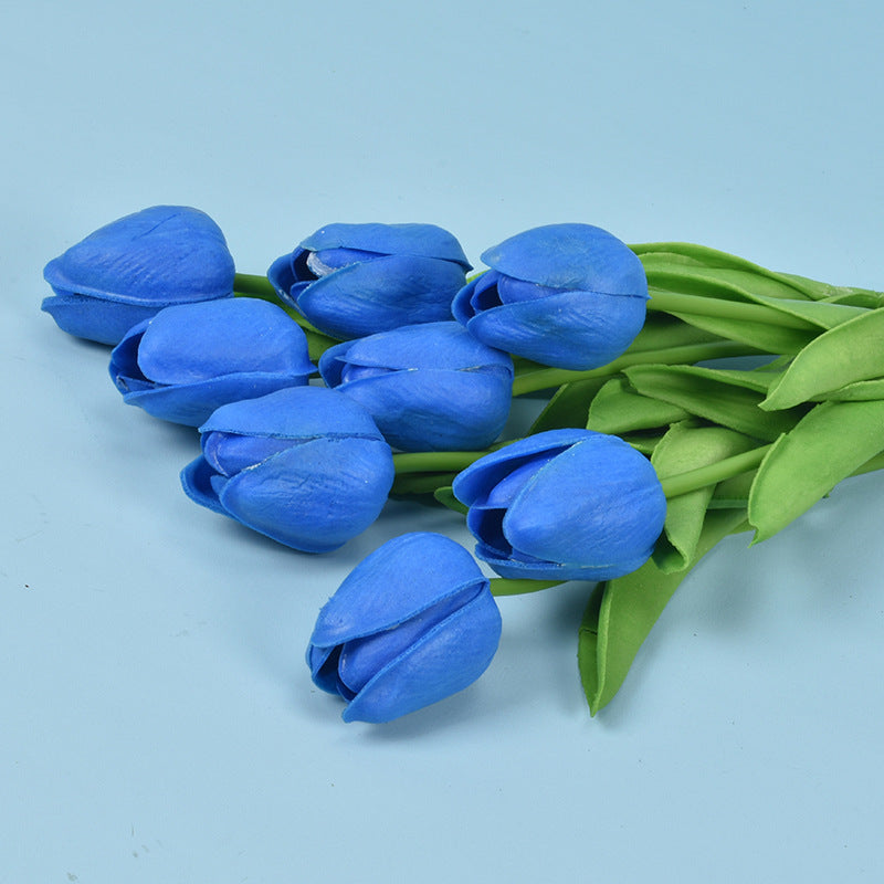 PU Mini Tulip Artificial Flower for Wedding and Home Decoration