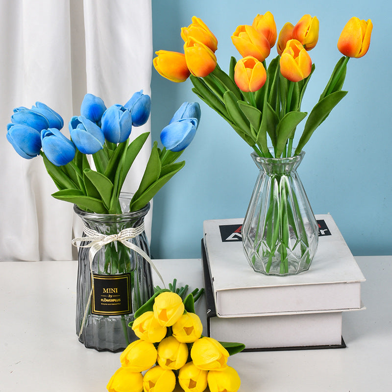 PU Mini Tulip Artificial Flower for Wedding and Home Decoration