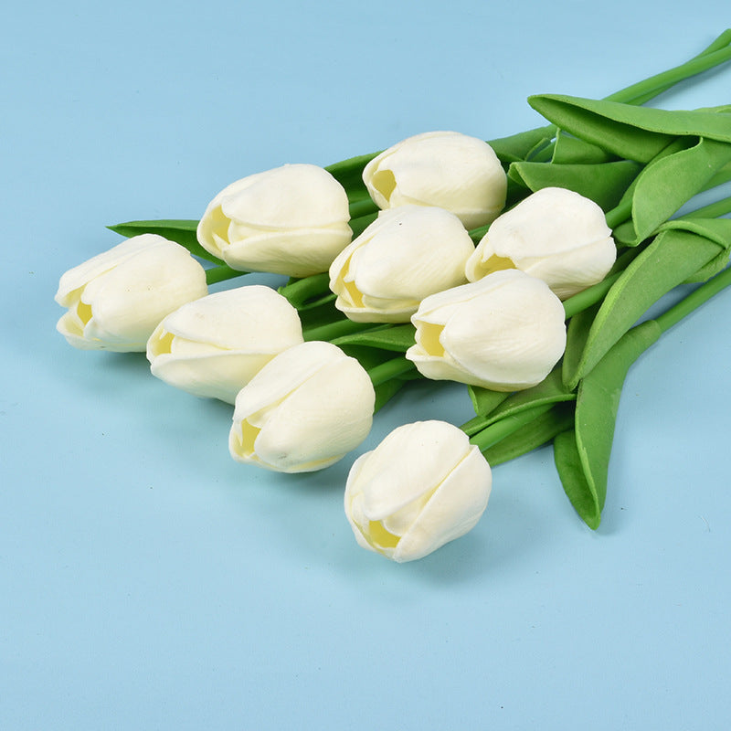 PU Mini Tulip Artificial Flower for Wedding and Home Decoration