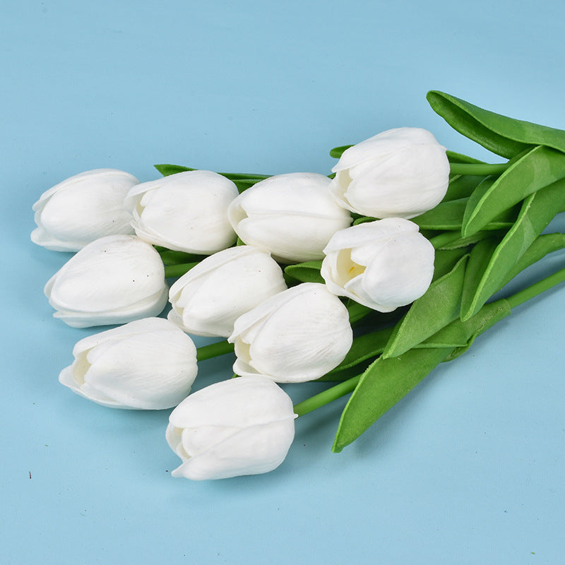 PU Mini Tulip Artificial Flower for Wedding and Home Decoration