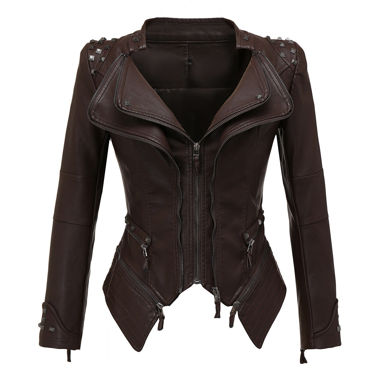 PU Rivet Motorcycle Jacket