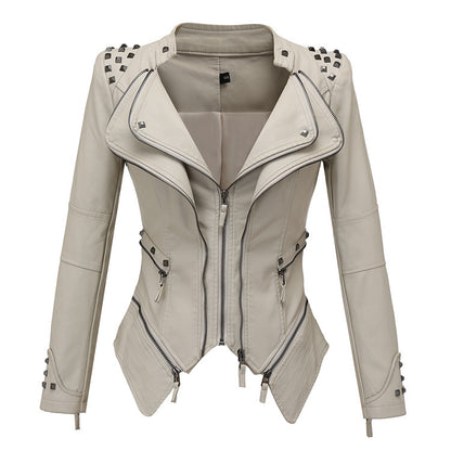 PU Rivet Motorcycle Jacket