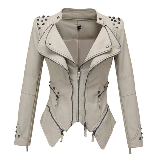PU Rivet Motorcycle Jacket