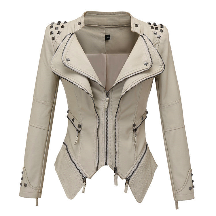 PU Rivet Motorcycle Jacket
