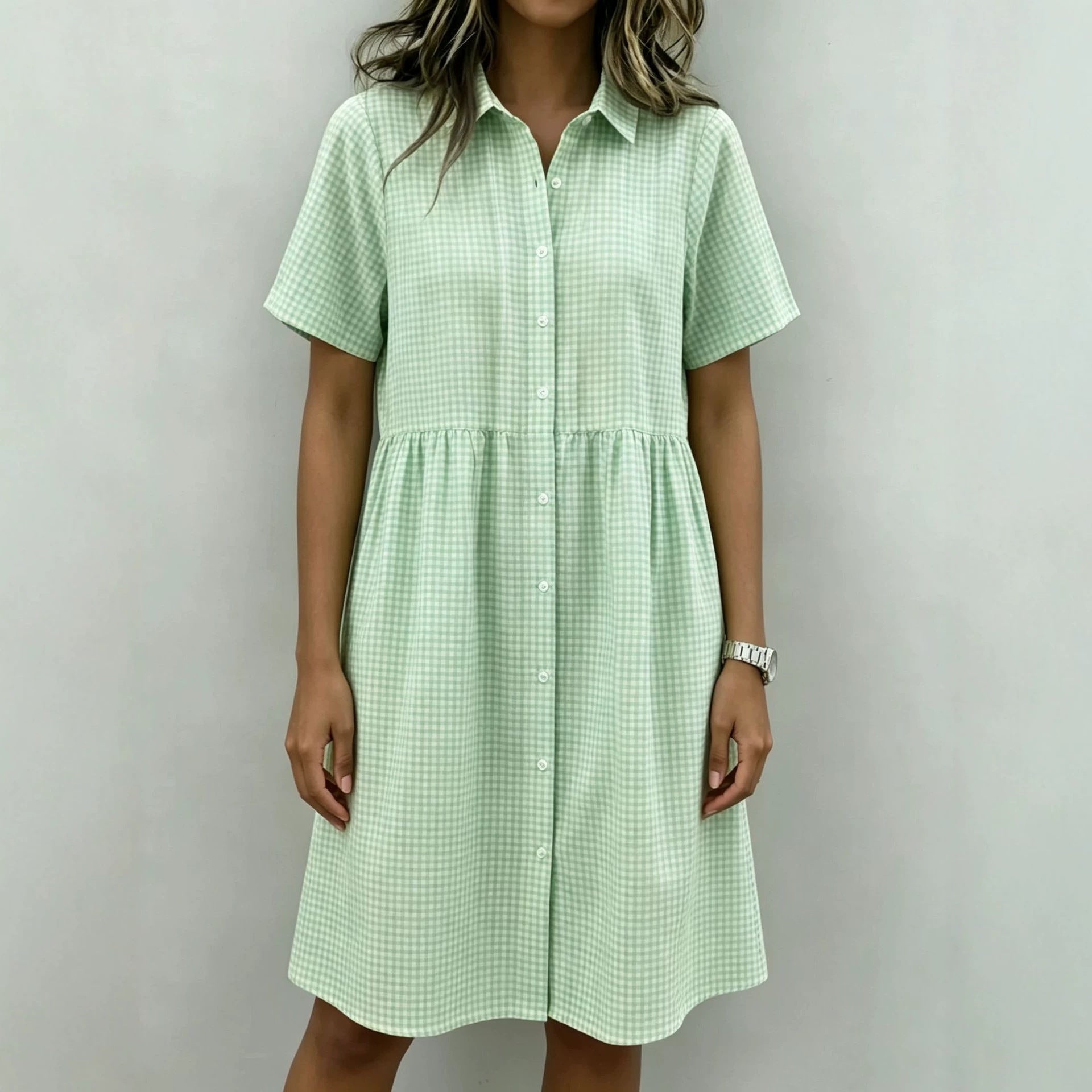 Puff-sleeve dress