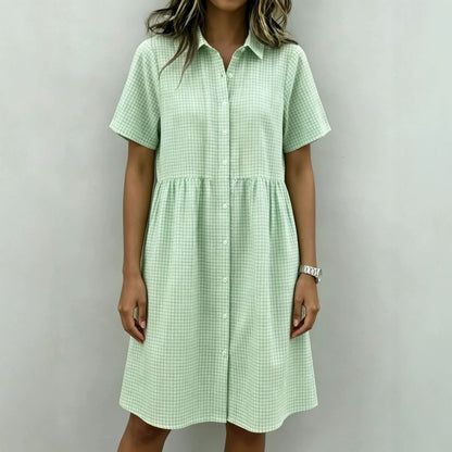 Puff-sleeve dress