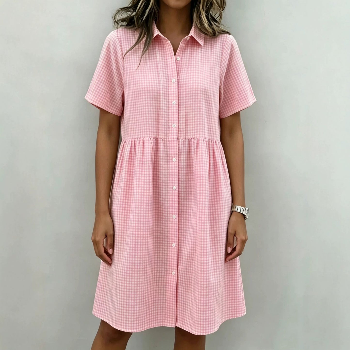 Puff-sleeve dress