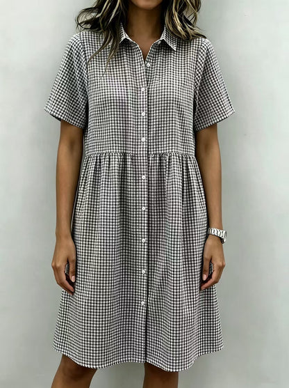 Puff-sleeve dress
