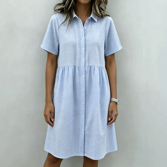 Puff-sleeve dress