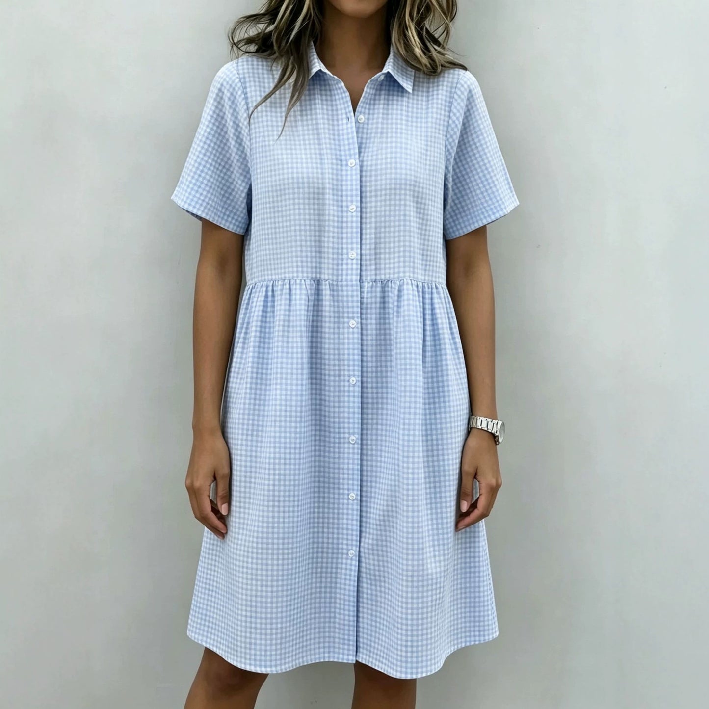 Puff-sleeve dress