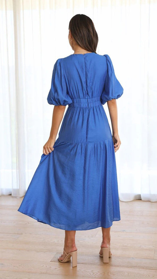 Puff-sleeve dress