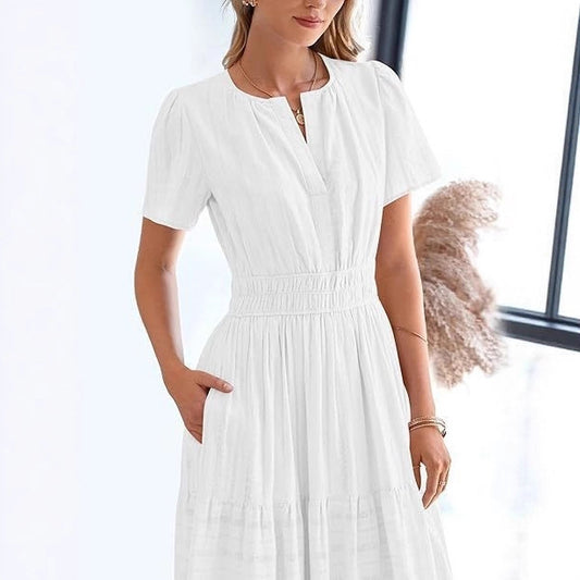 Puff-sleeve dress