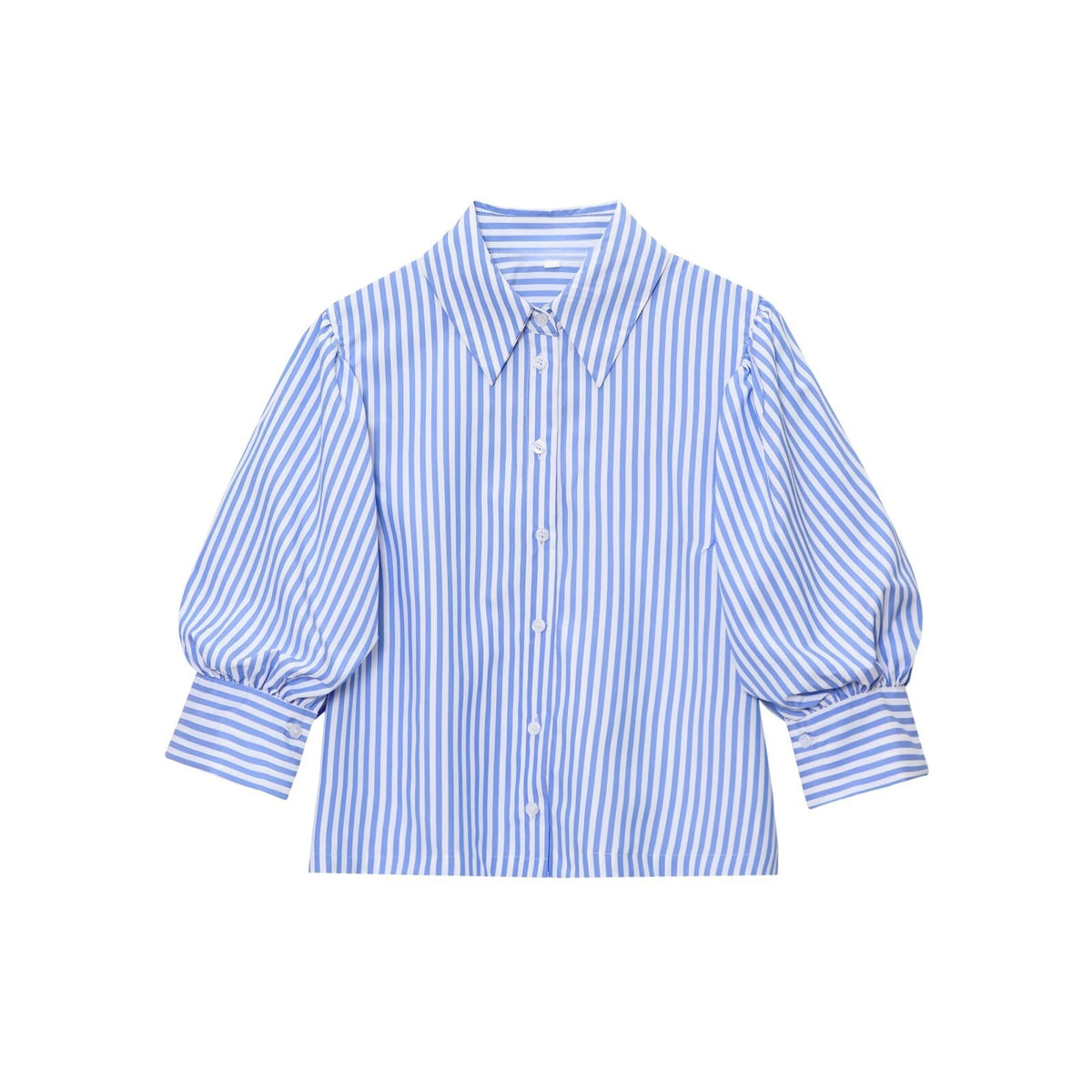 Puff Sleeve Lapel Shirt