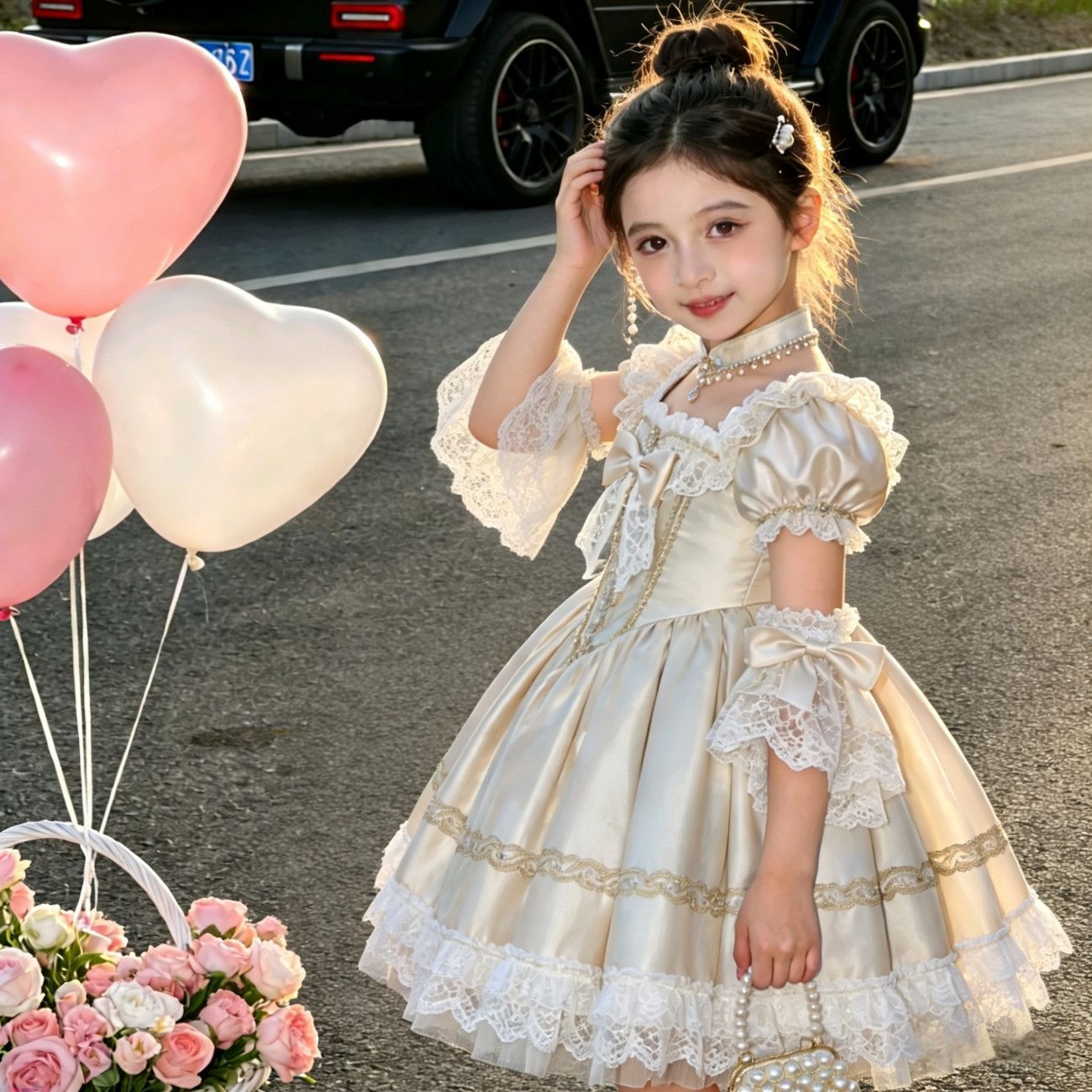 Puffy ball gown