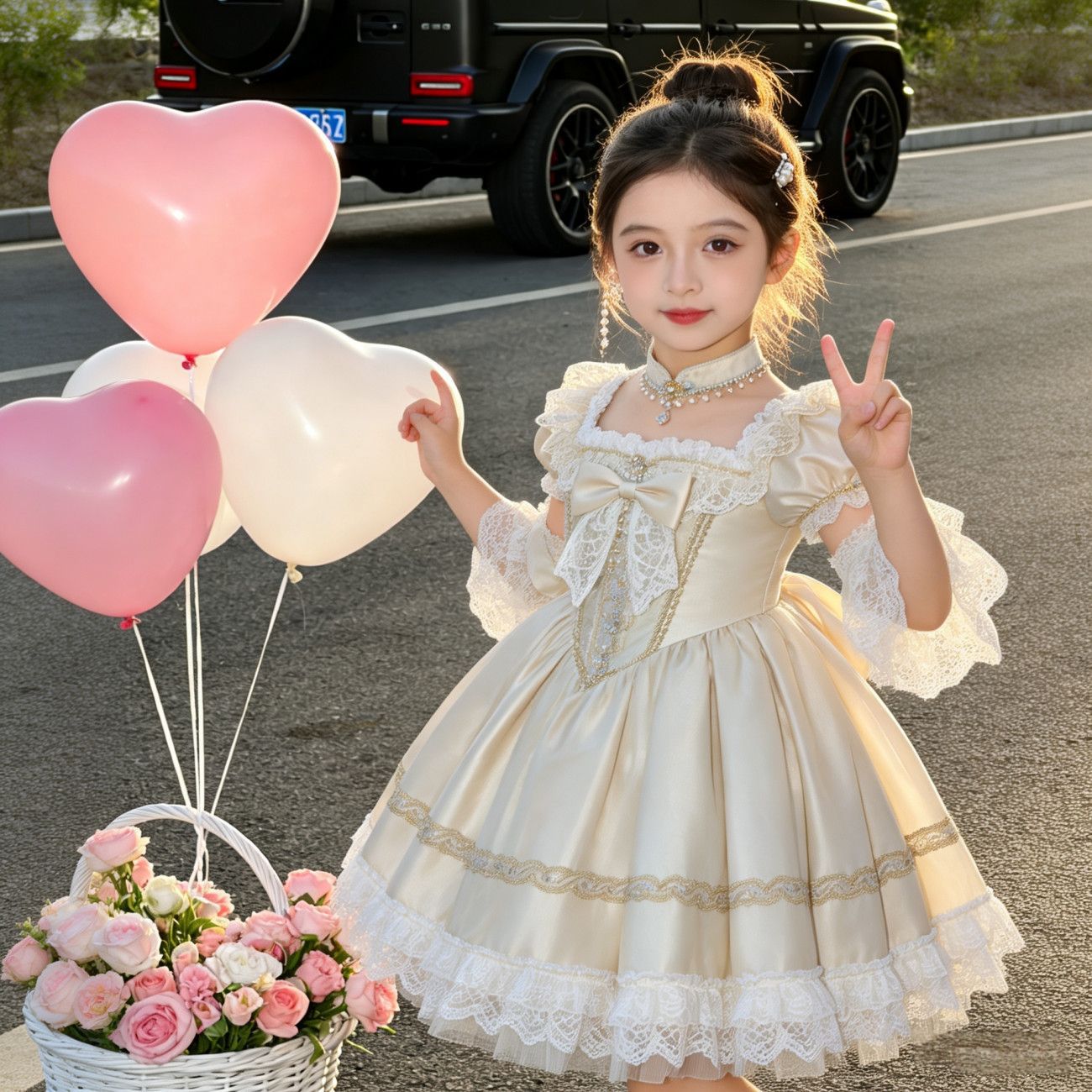 Puffy ball gown