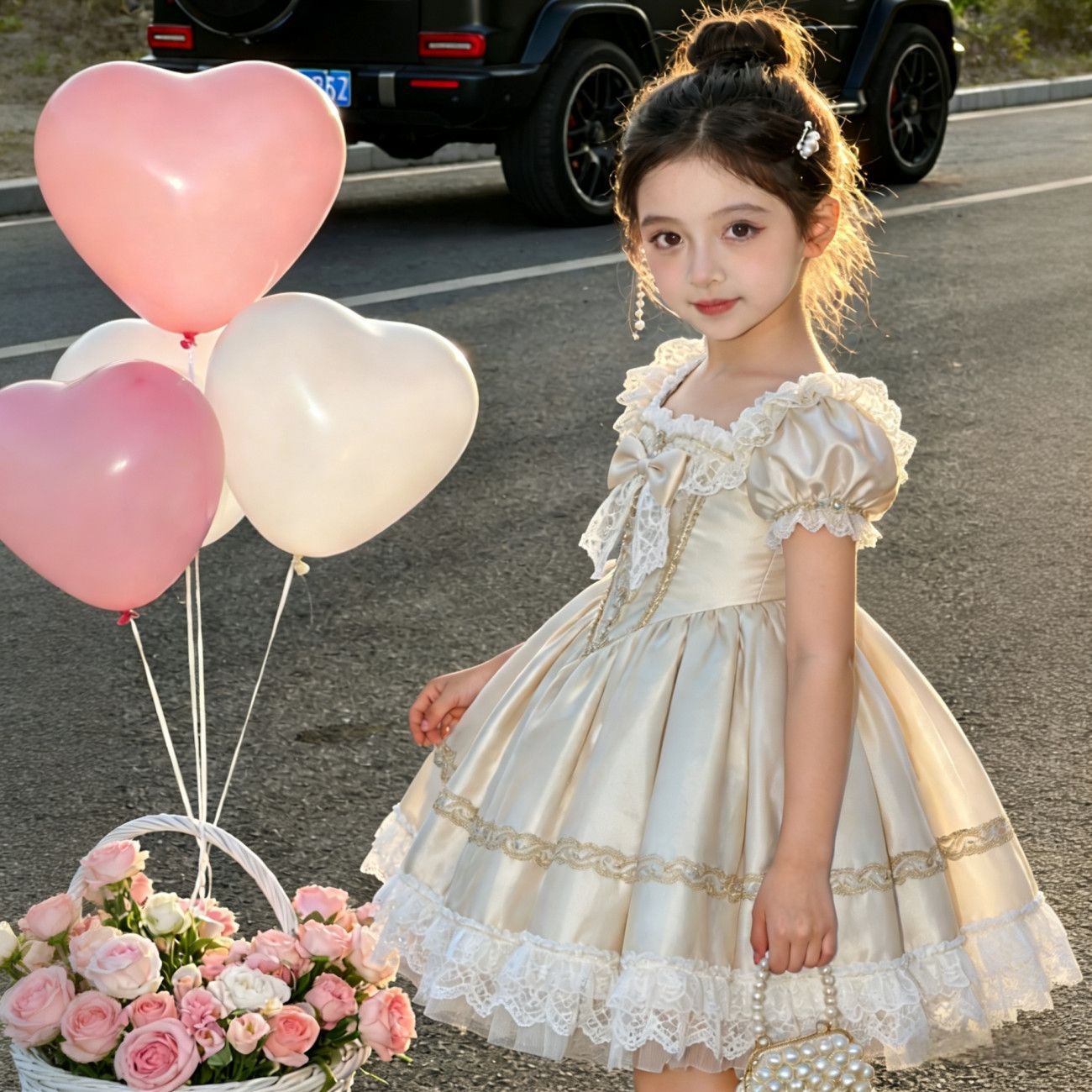 Puffy ball gown