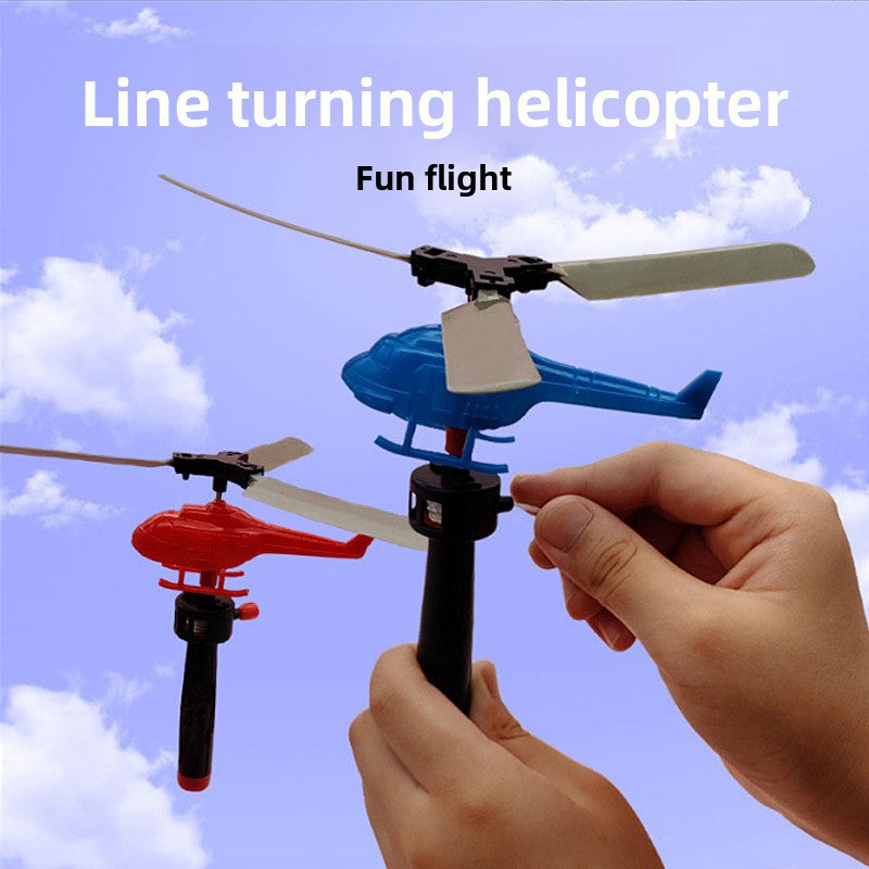 Pull Line Helicopter Toy