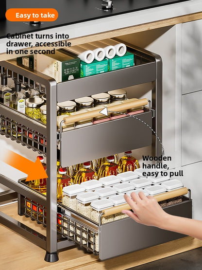 Pull-Out Cabinet Shelf Organizer