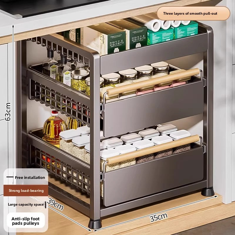 Pull-Out Cabinet Shelf Organizer