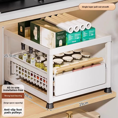 Pull-Out Cabinet Shelf Organizer