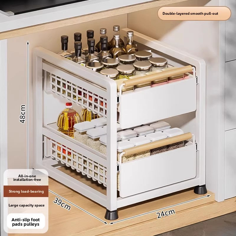 Pull-Out Cabinet Shelf Organizer
