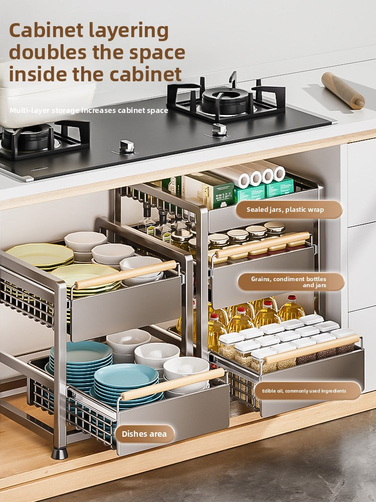 Pull-Out Cabinet Shelf Organizer