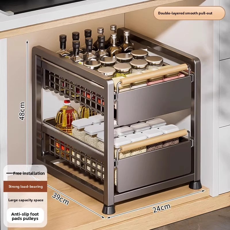 Pull-Out Cabinet Shelf Organizer