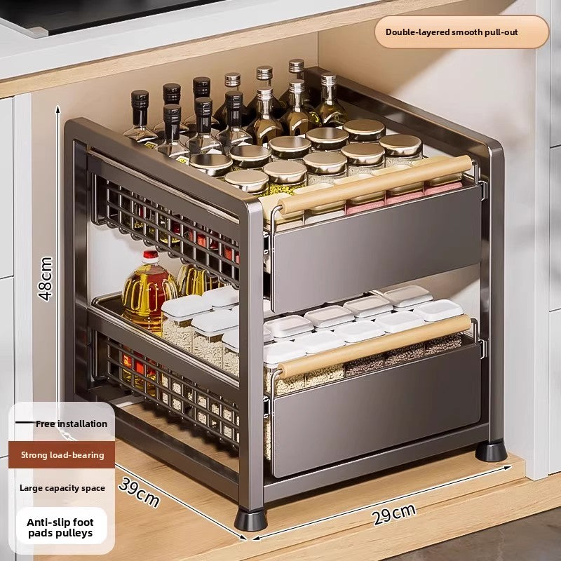Pull-Out Cabinet Shelf Organizer