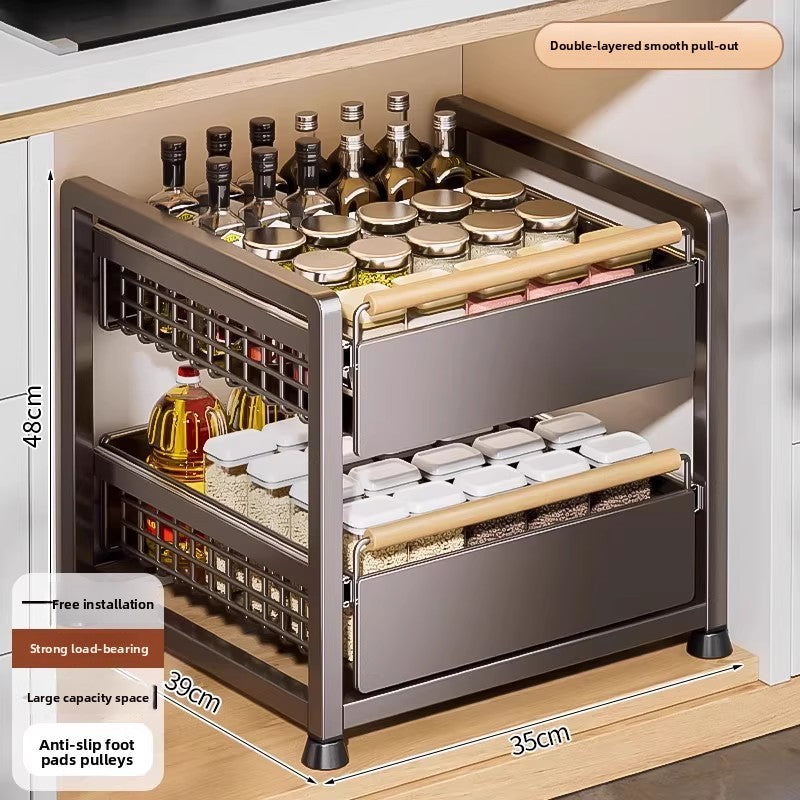 Pull-Out Cabinet Shelf Organizer
