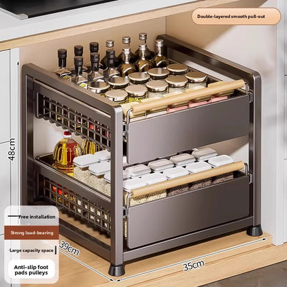 Pull-Out Cabinet Shelf Organizer