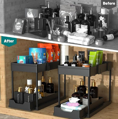 Pull-out shelf for kitchen sink