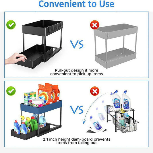 Pull-out shelf for kitchen sink