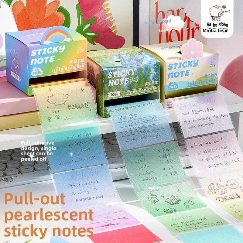 Pull-out sticky notes