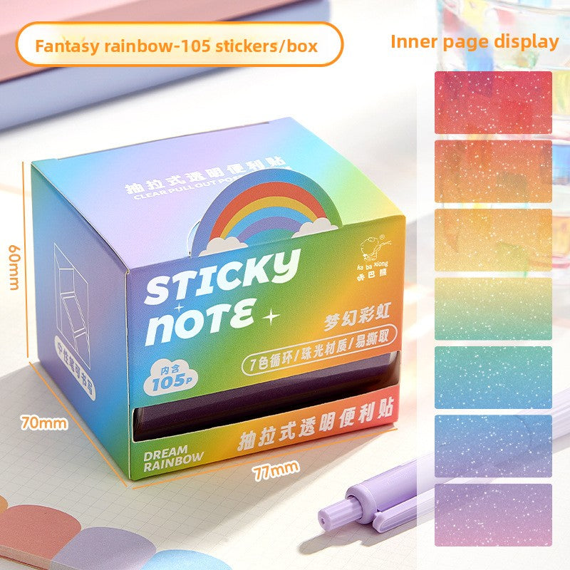 Pull-out sticky notes