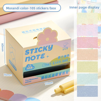 Pull-out sticky notes