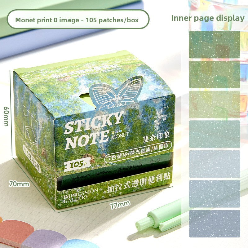 Pull-out sticky notes