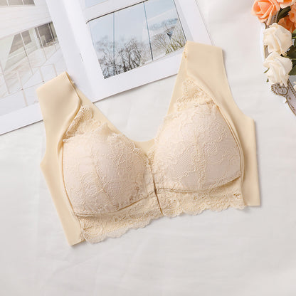 Pull-up bra with snap-on front fasteners