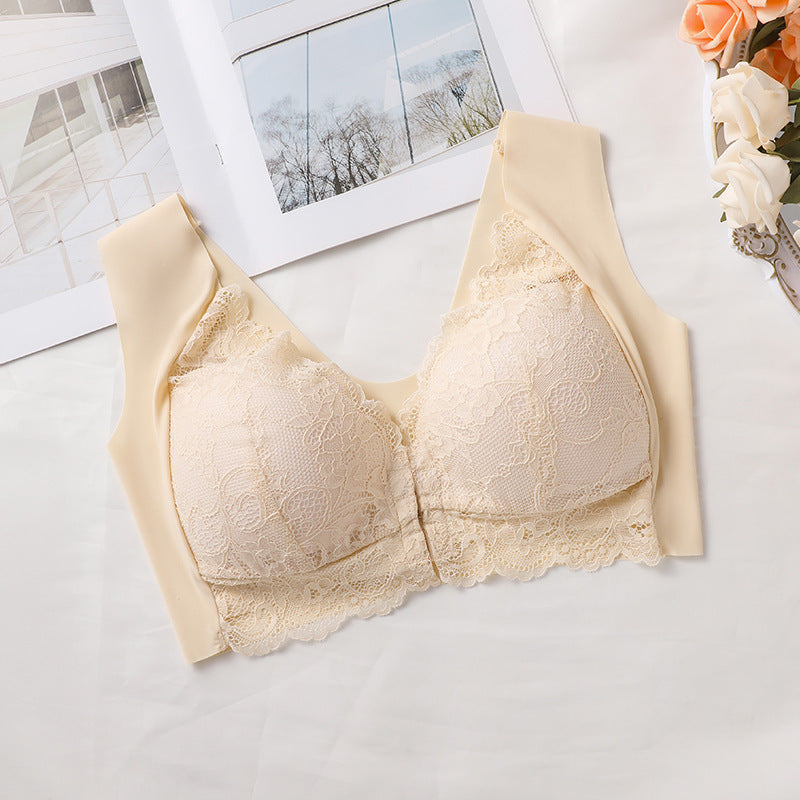 Pull-up bra with snap-on front fasteners