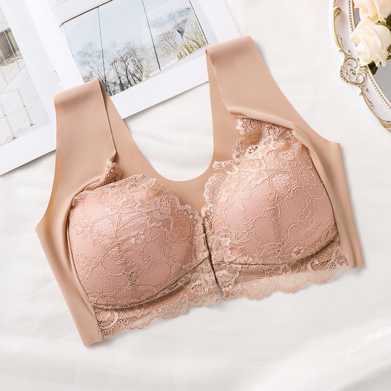 Pull-up bra with snap-on front fasteners
