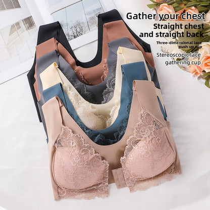 Pull-up bra with snap-on front fasteners